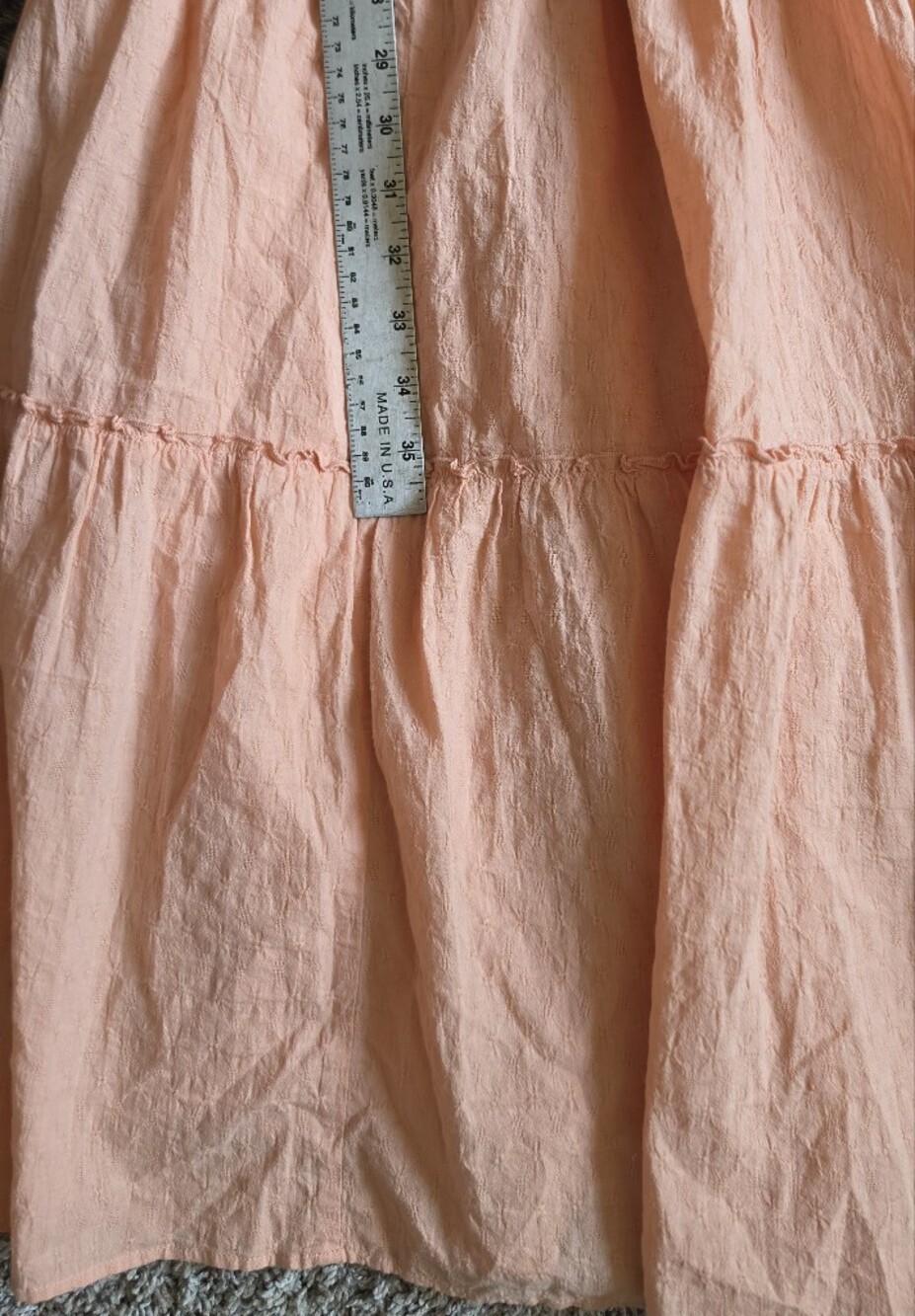 Abercrombie & Fitch Peach Tiered Spaghetti-Strap Maxi Dress - Picture 4 of 5